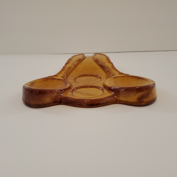 California Pottery E403 Gold Double Spoon Rest and S & P Shaker Holder - Picture 2 of 8